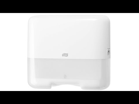 Dispenser prosoape hârtie pliate Z Tork Mini alb  553100 - Video