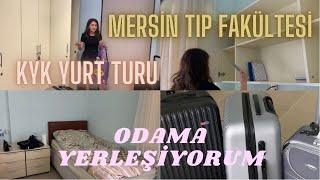 kyk yurt oda turu |mersin tıp fakültesi, odama yerleşiyorum|