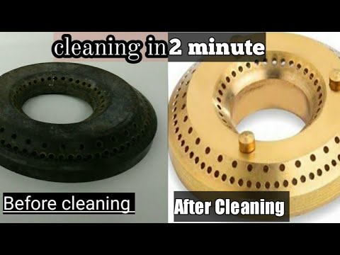 How to clean gas stove burners at home | दो मिनट मे नये जैसा हो जायेगा | gas burner cleaning