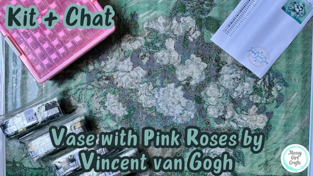 Kit + Chat – Vase with Pink Roses by Vincent Van Gogh (Jaded Gem Shop)
