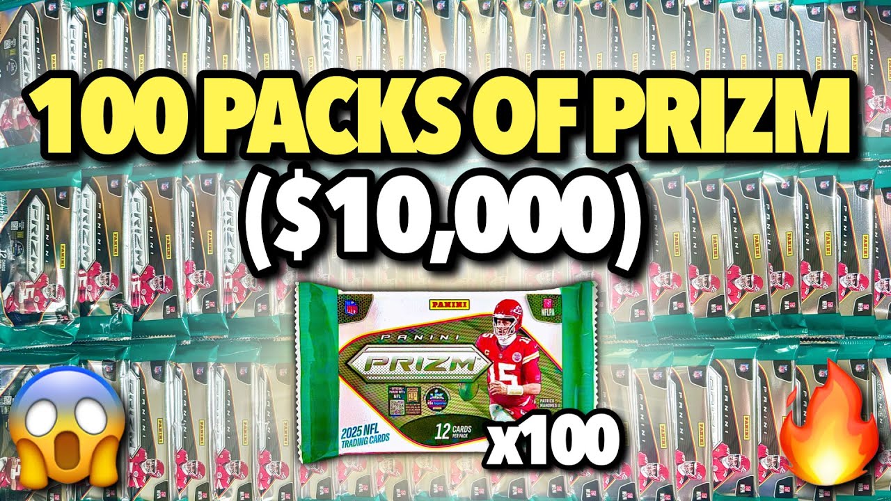 I WENT CRAZY & OPENED 100 PACKS OF THE LAST EVER 2025 PANINI PRIZM FOOTBALL (CRAZY PULLS)! 😱🔥