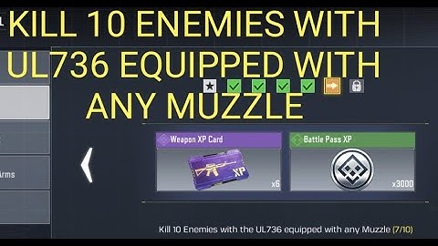 KILL 10 ENEMIES WITH THE UL736 EQUIPPED WITH ANY MUZZLE / COD MOBILE