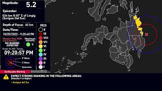 M5.2 Surigao del Sur - 2022/10/25 - 21:20:40