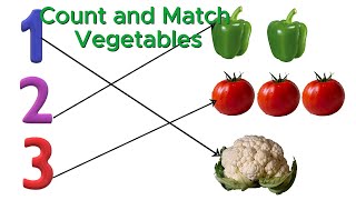 Count and Match Vegetables | Number/Vegetable Matching screenshot 5