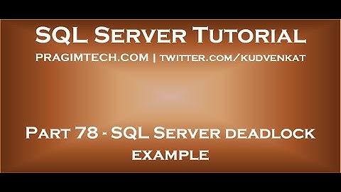 SQL Server deadlock example