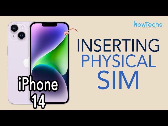 iPhone 14 - How to Insert and Set up PHYSICAL SIM card | Howtechs #iphone14 class=