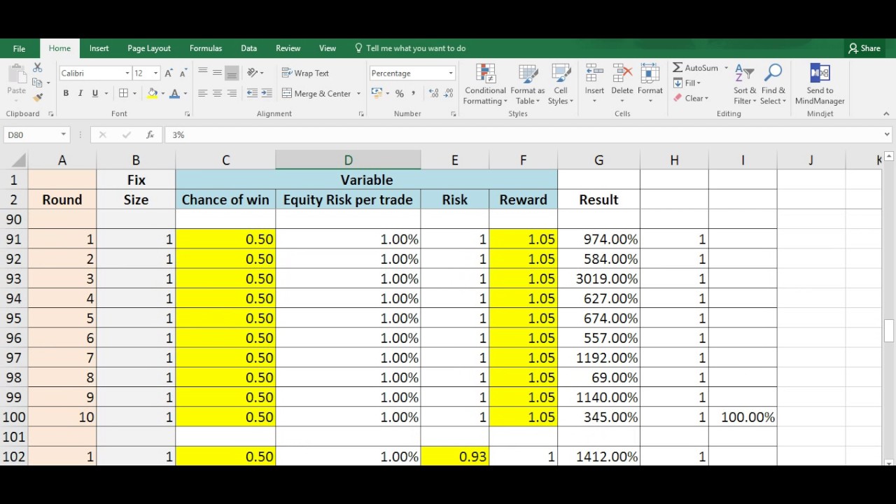 Simulation %WIN, Risk per Trade, Risk/Reward Part2 - YouTube