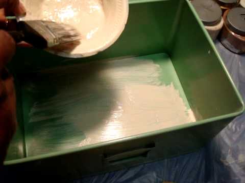 ad chalk paint metal series metal bread box becomes live well box