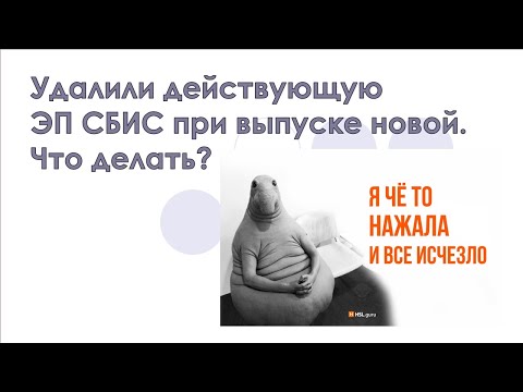 Удалили действующую ЭП СБИС при выпуске новой ЭП. Что делать?