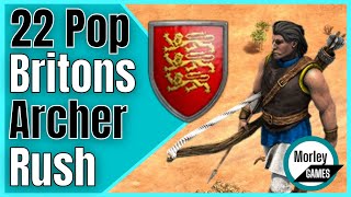 AOE2 Archer Rush Build Order Tutorial - Britons 22 pop Archer Rush