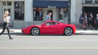 Ferrari 458 italia (startup, short drive)