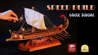 How I DIY an ancient GREEK naval battle ship model,  Amati Greek Bireme 1:35 Scale