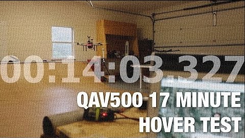 QAV500 17 Minute Flight Time with 6200mAh Tattu Battery and Pixhawk