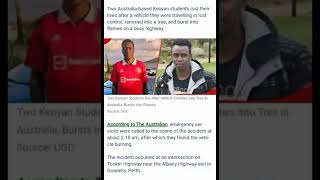 Two Kenyan Students Die In A Road Accident In Australia