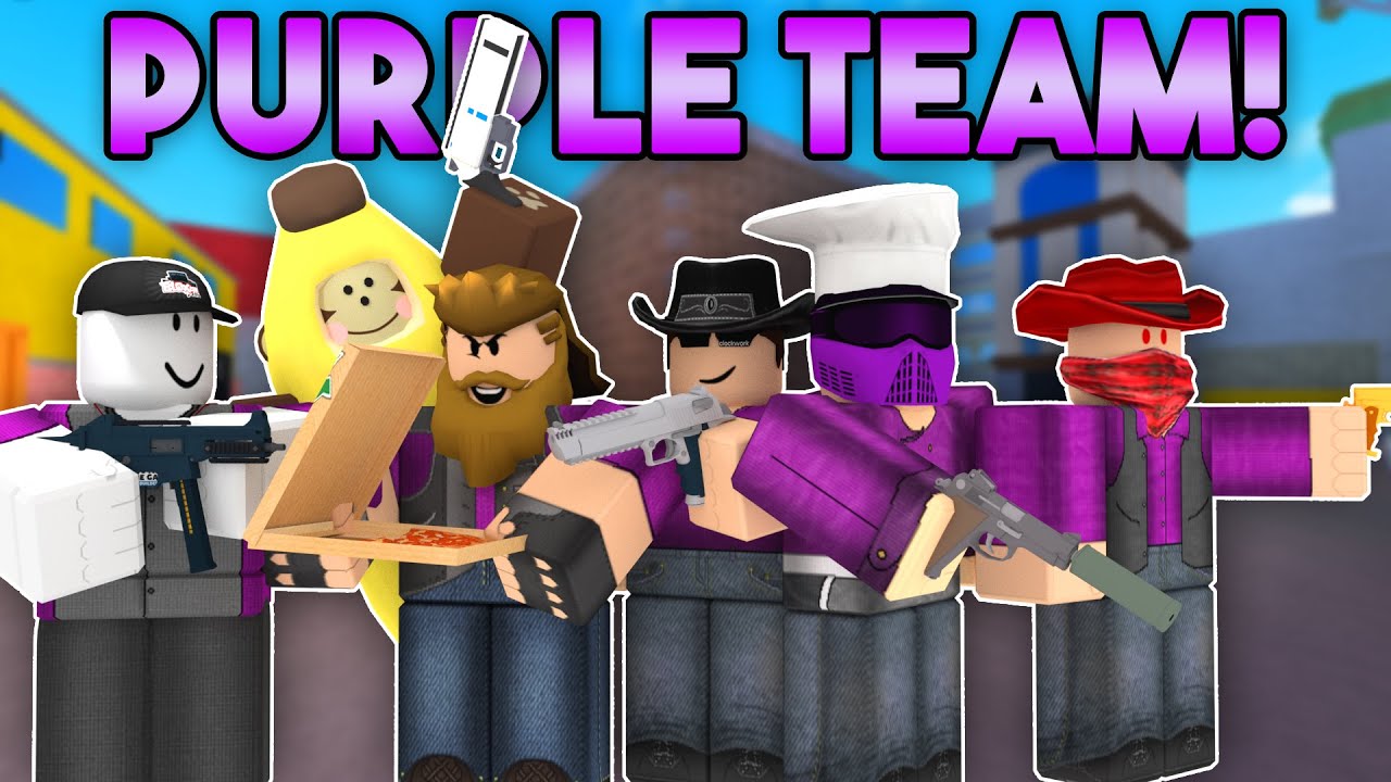 The Ultimate Purple Team In Arsenal Roblox Youtube - roblox arsenal purple team