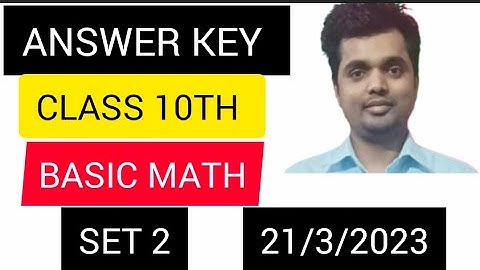 answer key class 10th math basic paper set 2 cbse board #santosh Prasad # dear sir 21/3/2023