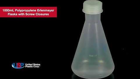 1000mL Polypropylene Erlenmeyer Flasks with Screw Closures | U.S. Plastic Corporation®