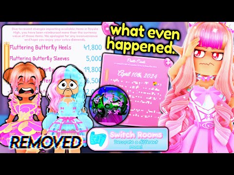 NEW Royale High UPDATE Out! People are UPSET... My Opinions on Sets Removed, Dorm Saves, & New Halo