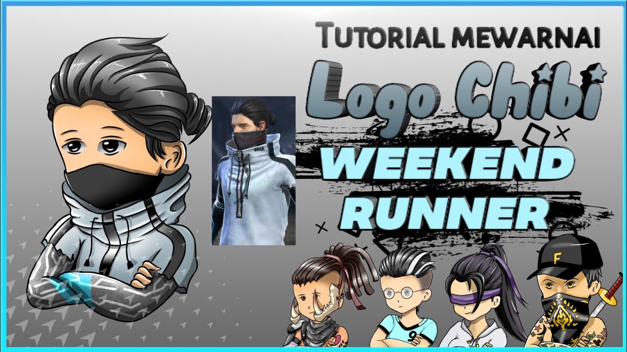 TUTORIAL Cara Mewarnai Logo Chibi Free Fire Bundle Weekend Runner Full Ibis Paint X YouTube