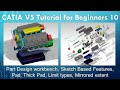 CATIA Tutorials - Part Design workbench, Sketch-Based Features, Pad