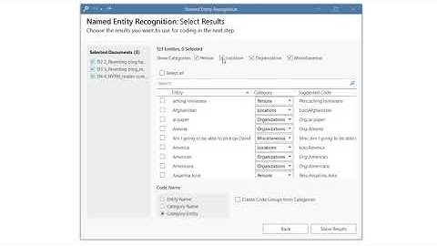 Named Entity Recognition -  ATLAS.ti 9 Windows