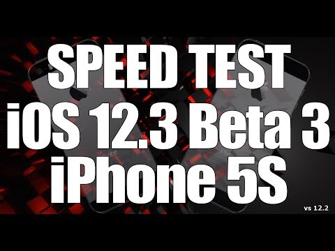 Speed Test : iPhone 5S - iOS 12.3 Beta 4 vs iOS 12.2 (Build # 16F5148a). 