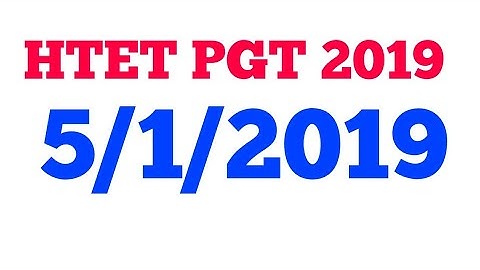 HTET PGT ANSWERKEY 5JANUARY, 2019 (Hindi)