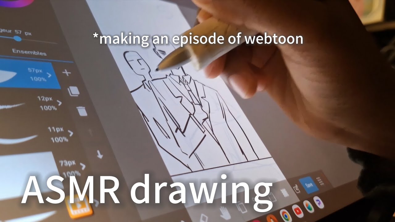 [ASMR digital drawing] Making The 1st episode of my webtoon EP.2
