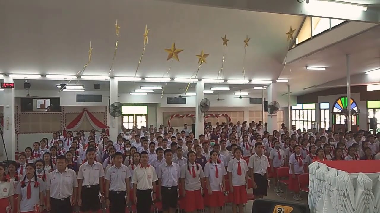 เพลงสดุดีดารา   ซ้อมพิธีจบหลักสูตร  ม. 3  ปี 2562 โรงเรียนดาราวิทยาลัยเชียงใหม่