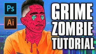 How To Make A Zombie Grime Effect - Photoshop/Illustrator CC Tutorial EASY (2018)