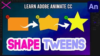 SHAPE TWEENS in Adobe Animate CC | Tutorial for Beginners