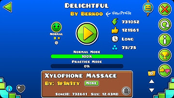 Geometry Dash - Delightful by Berkoo 100% Complete (Featured)
