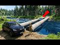 I Tested Every Vehicle on This Dangerous Pipe Bridge in BeamNg | BeamNg car Crash Gameplay