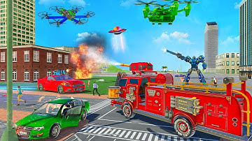 Ambulance Robot Car Game #2 – Fire Truck Robot Games - Android Gameplay
