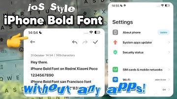 iPhone Bold Style Font (SF Bold) without any Apps! for Xiaomi, Redmi or POCO