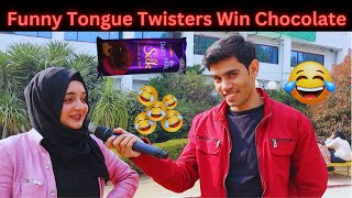 Tongue Twister Challenge |😂🤪 Can YOU say these tongue twisters? 👅 and WIN Chocolate!