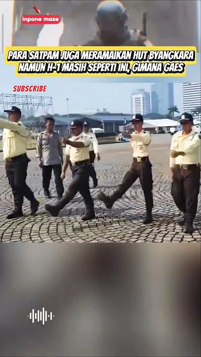 Kelucuan Para Satpam Saat Gladi Bersih HUT Polri di Monas‼️#lucu #satpam#polri #polisibaik