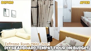 ROOM MAKE OVER + HEADBOARD DIY LOW BUDGET, KAMAR ALA PINTEREST KOREAN STYLE