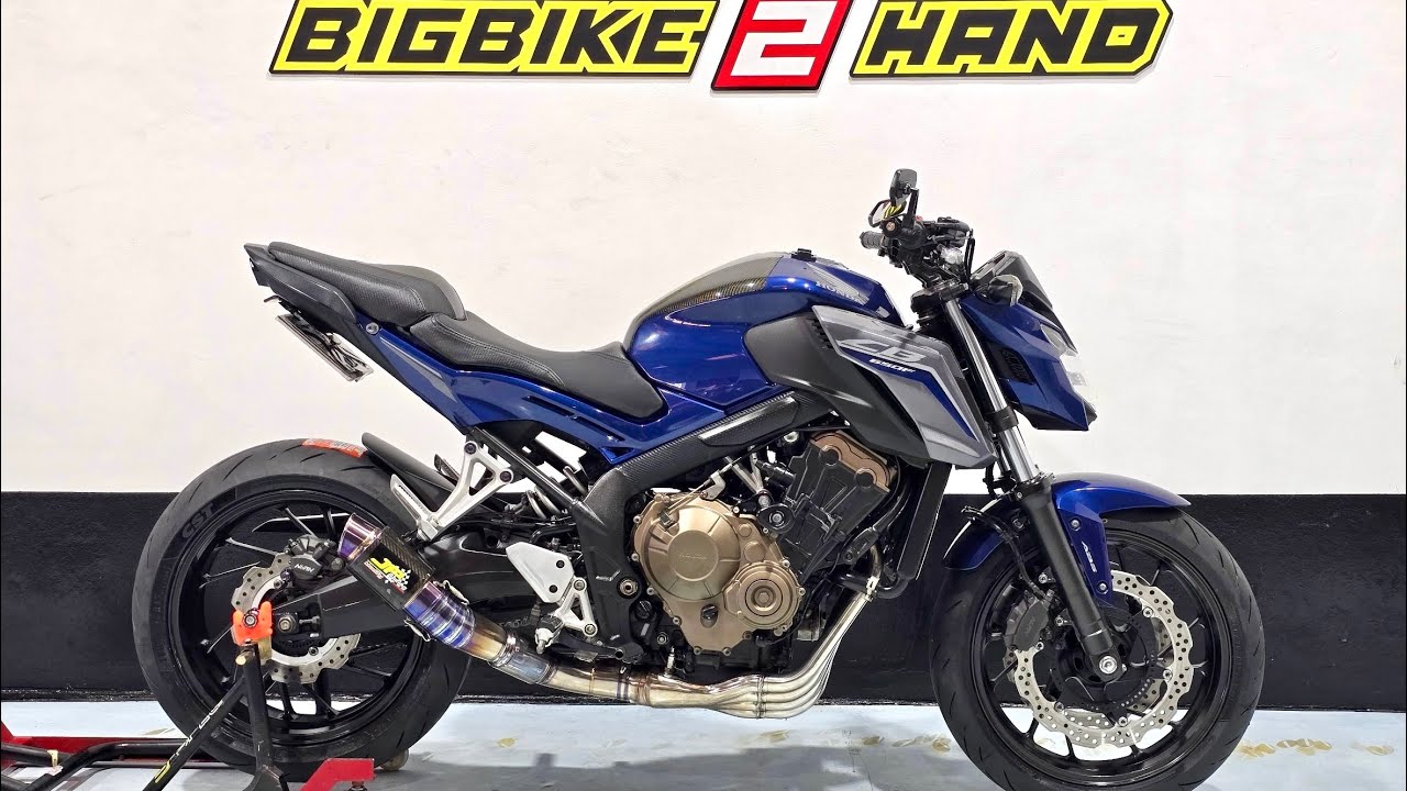 Honda Cb650f 2017 Exhaust sound JP Titanium slip on