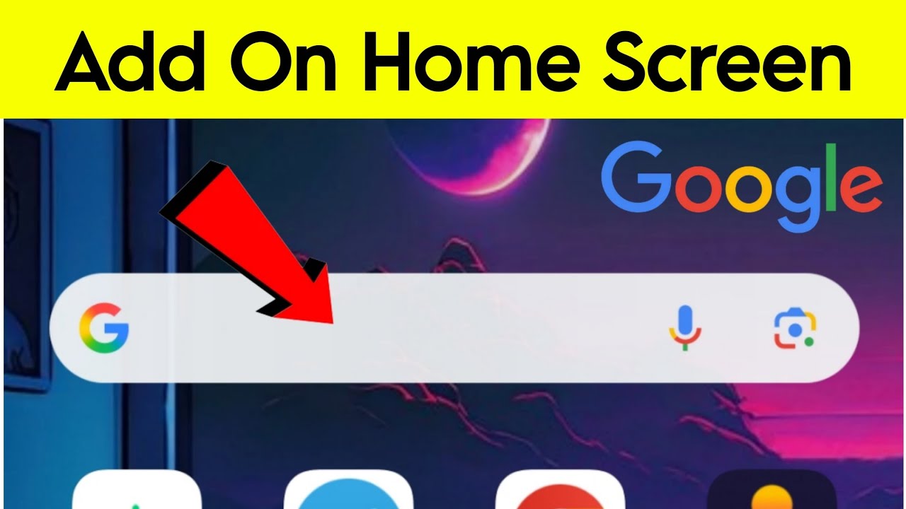 How to Add Google Search Bar on Home Screen | Google Search Bar Home Screen Par Kaise Laye