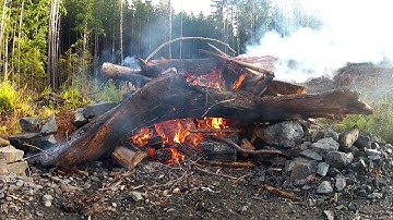 FIRE PLACE - OUTDOOR FIRE PIT - CAMPFIRE ( NO MUSIC )