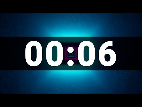 6 Second Timer with Cool Upbeat Music for Kids, Chill Instrumental Countdown