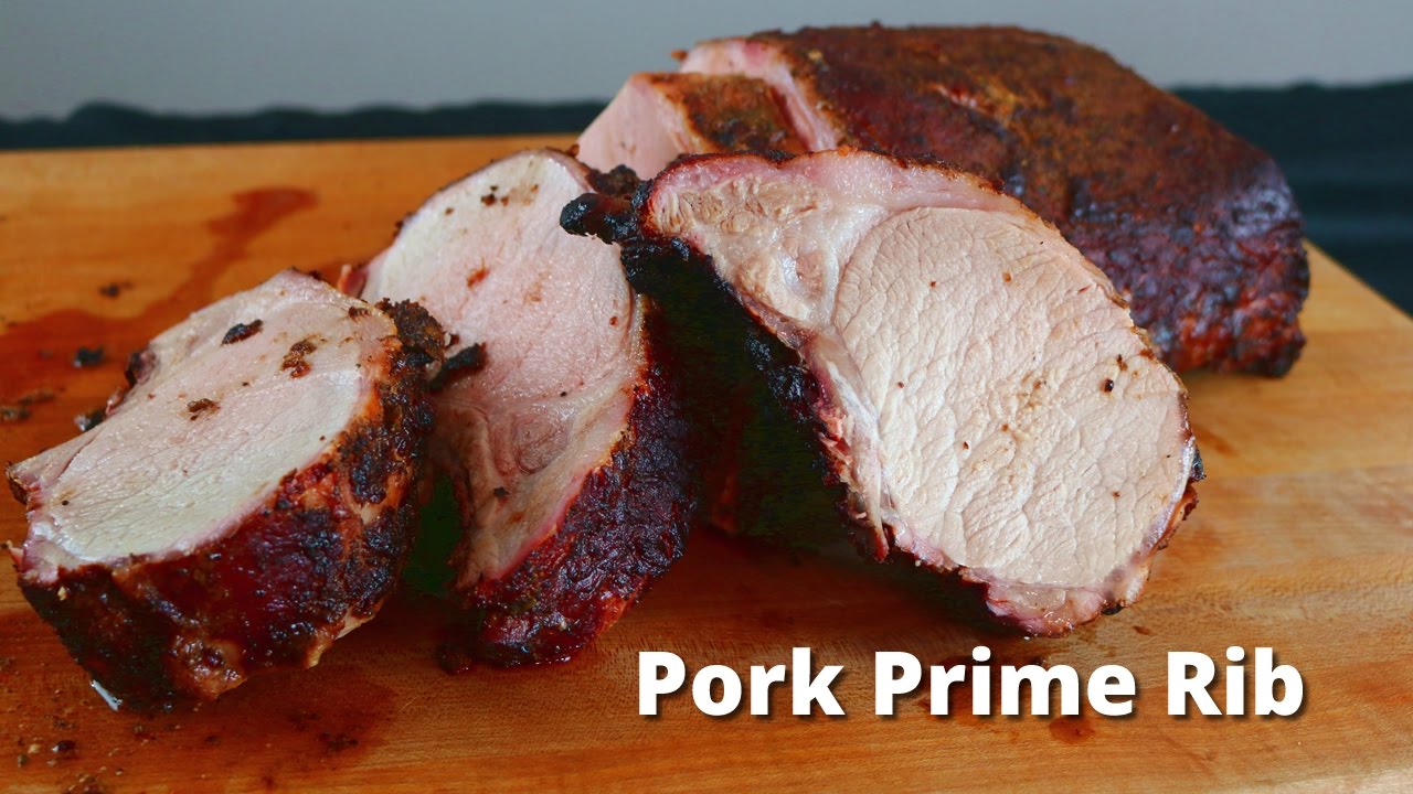 Pork Prime Rib Smoked Pork Loin Rib Roast Recipe On Drum Smoker Youtube