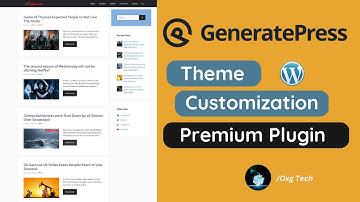 GeneratePress WordPress Theme Customization | Premium Plugin
