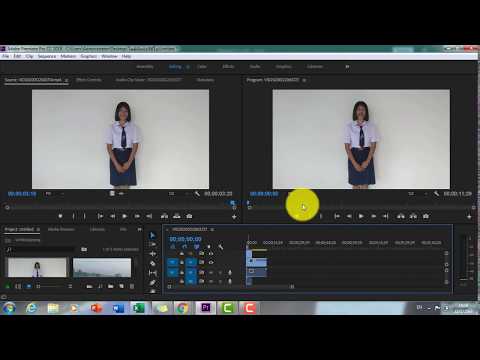 การเปลี่ยนภาพพื้นหลังวีดีโอ การซ้อนภาพวีดีโอ ด้วย Premiere pro cc 2018