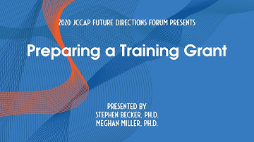 2020 FDF Workshop: Preparing a Training Grant