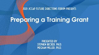 2020 FDF Workshop: Preparing a Training Grant