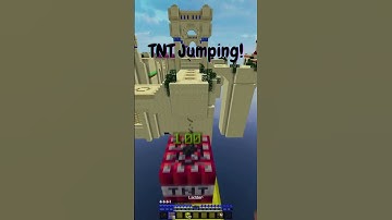 TNT Jumping in Minecraft Bedwars! #shorts