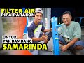 Penyerahan filter air dari pipa paralon ke pak Bambang (Samarinda)