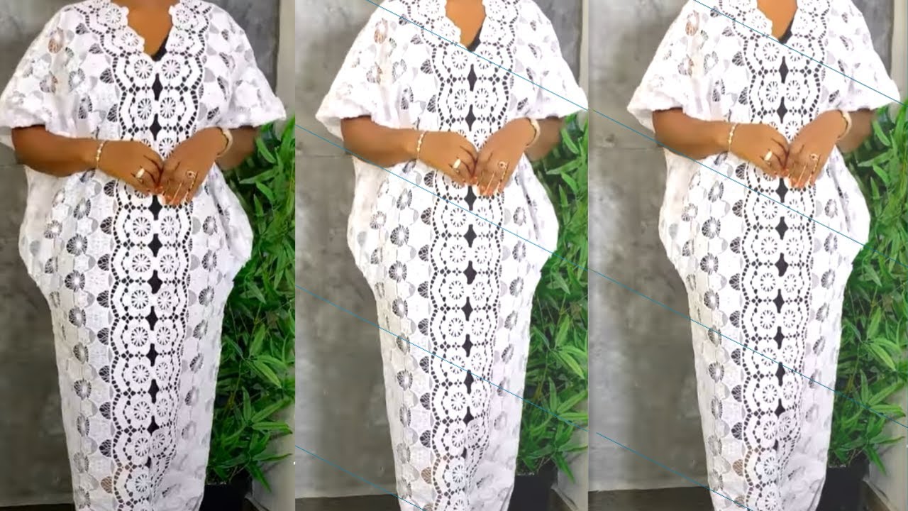 Как выкроить и сшить модный бубу с V-образным вырезом и молнией, #trendybouvou, #boubou, #bouboud...